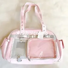 痛バッグ 2WAY クリアポケット ピンク ショルダー ぬい活 推し活 バッグのサムネイル