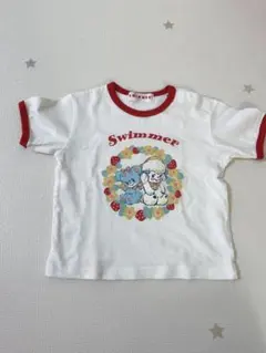 SWIMMER 半袖Tシャツ 赤縁 いちご くま