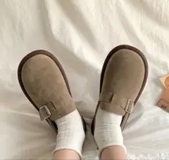 試着のみ！ソフトソール プラットフォーム スリッポン バックルベルト