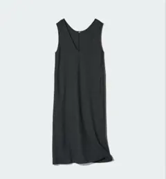 UNIQLO ユニクロ ブラッシュドジャージージャンパースカート ダークグレー