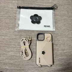 MARY QUANT iPhoneケース 15/14/13 ストラップ付き