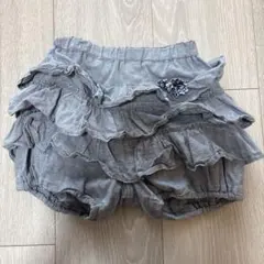フリル付きグレーのハーフパンツ 100cm