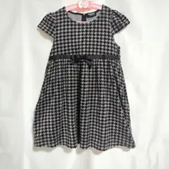 COMME CA ISM ベロア 千鳥柄 ワンピース 120cm