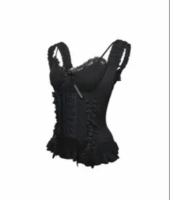 THEREDTHREAD frill corset tops BLACKのサムネイル