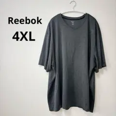 リーボック 半袖 Tシャツ Vネック 無地 4XL 灰色 ポリエステルのサムネイル