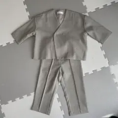 riziere ノーカラージャケットセットアップ　ベージュ　90