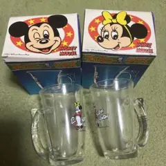 キリンレモン ディズニー ミッキー ミニー グラス 2個セット 未使用 レトロ