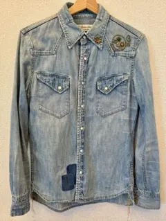 remi relief レミレリーフ　スタッズ　デニムシャツ