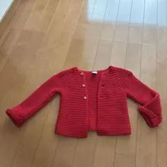 PETIT BATEAU 赤いカーディガン 24m
