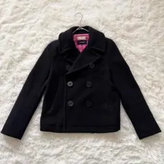 マカフィー ✨MACPHEE ショートPコート ウールメルトン ネイビー　美品