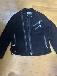90sコーデュロイ ダブルライダースジャケット ブラック