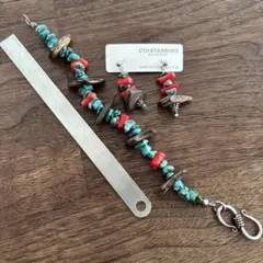 ターコイズ ブレスレット イヤリングセット