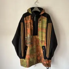 80s adidas デサント製 ハーフジップ ナイロンジャケット プルオーバー