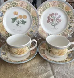 Wedgwood HOME GARDEN MAZE カップ＆ソーサー②ケーキ皿②