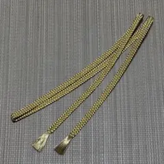 帯締め　絹　正絹　平組　長さ約145cm 金糸　ゴールド　FM-393