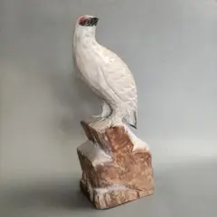 中国伝統工芸 七宝焼 景泰藍 セキセイインコ 鳥 置物 木製台座付き