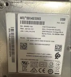 SSD545S SERIES Intel SATA 512GB 96%健康度のサムネイル