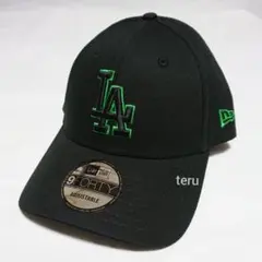 ニューエラ 正規品 LA ドジャース 黒 ブラック 緑 キャップ 帽子 大谷