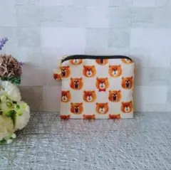 くま柄　ティッシュポーチ　ティッシュケース　ミニポーチ