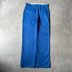 90s- Dickies ワーク ワイドパンツ ロイヤルブルー 32相当
