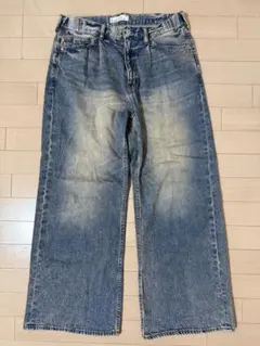 RAGE BLUE フェード加工 ワイドレッグデニム