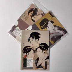 浮世絵　喜多川歌麿　レターセット2種+ノート