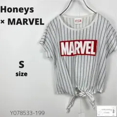 Honeys×MARVEL マーベル Tシャツ カットソー トップス ストライプ