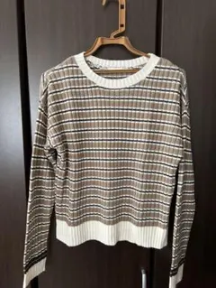 GU リブ編み長袖セーター