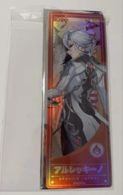 原神　テイワットグッズ ポップアップ　特典 アルレッキーノ ホロチケカード