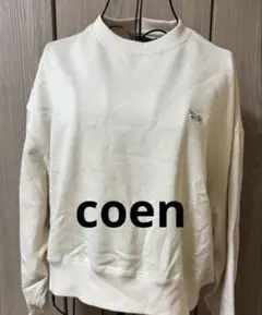 coenフォックス刺繍 スウェット アイボリーfreeサイズ