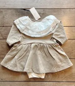 【未使用】プティマイン 長袖 襟付きワンピース