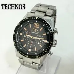 【稼働】 TECHNOS T-1019 クロノグラフ 腕時計のサムネイル