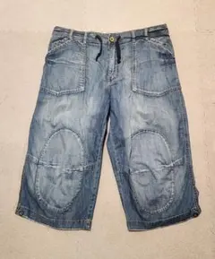 ARMANI JEANS アルマーニ ダメージデニムハーフパンツ Size 31