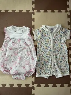 PETIT BATEAU ベビー ロンパース 60cm 花柄のサムネイル