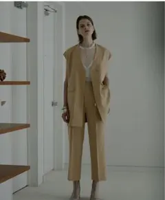 AMERI ロングジレ　ロングベスト Vネックロングジレ/AMERICAN HOLIC（アメリカンホリック）のベスト