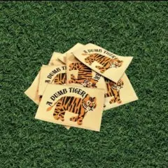 ハンドメイドタグ　トラ　布タグ　刺繍タグ　ワッペン