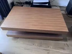 木目調 3段構造 センターテーブル ローテーブルのサムネイル