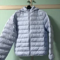 UNIQLO PUFFTECH フード付き中綿ジャケット ライトブルー 160