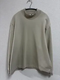 UNIQLO U ブラッシュドモックネック 長袖 Tシャツ 31 BEIGE L
