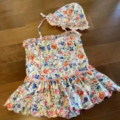 TOCCA 花柄ワンピース　130センチ　水着　キャップセット
