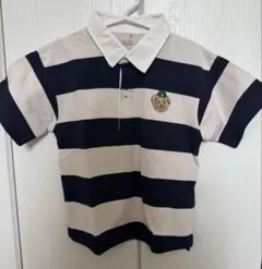 petit main ストライプ　ベア　ポロシャツ 110