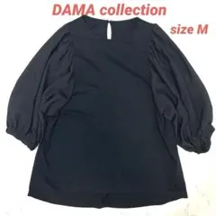 DAMA collection 異素材切替 パフスリーブ トップス 黒 M