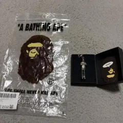 A BATHING APE エイプ APE 2連ネックレス パール ゴールド A BATHING APE エイプ APE 2連ネックレス パール ゴールド - メルカリ
