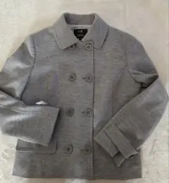 【美品】23区 グレー ダブルブレストジャケット 40