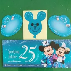 東京ディズニーシー 25周年　リーフレット＆シール 3枚