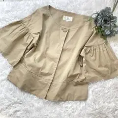 BEAUTY&YOUTH ノーカラージャケット ブルゾン バルーン袖 M