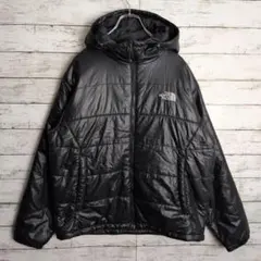 THENORTHFACEノースフェイス 中綿 ジャケット 刺繍ロゴ L ブラック