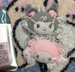サンリオ クロミ マイメロディ　シークレット　ヘアクリップ　ホワイトフリル