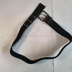 布製 紺色 ベルト メタルバックル