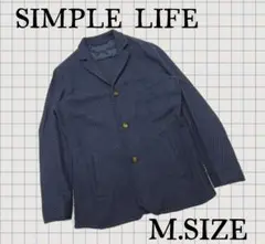 x83【SIMPLE LIFE】 春秋物テーラードジャケット ネイビー Mサイズのサムネイル